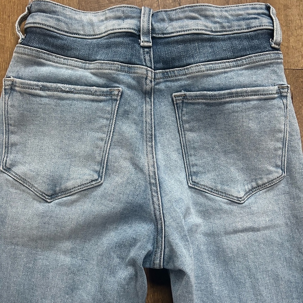 Flying Monkey High Rise Two-Tone Panel Skinny Cropped Ankle Jeans | Size 25 - Picture 10 of 10